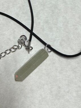 Green Aventurine Pencil Point Pendant Necklace